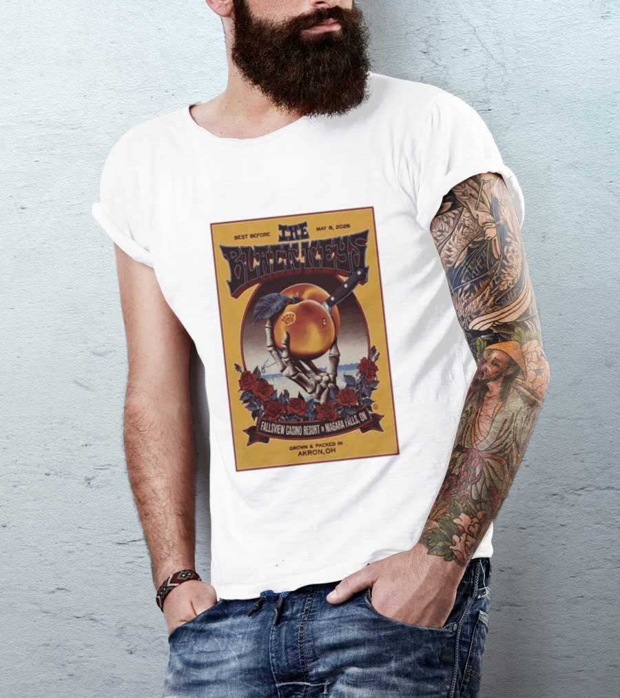 The Black Keys Fallsview Casino Resort Niagara Falls ON May 8 2026 Akron OH T-Shirt