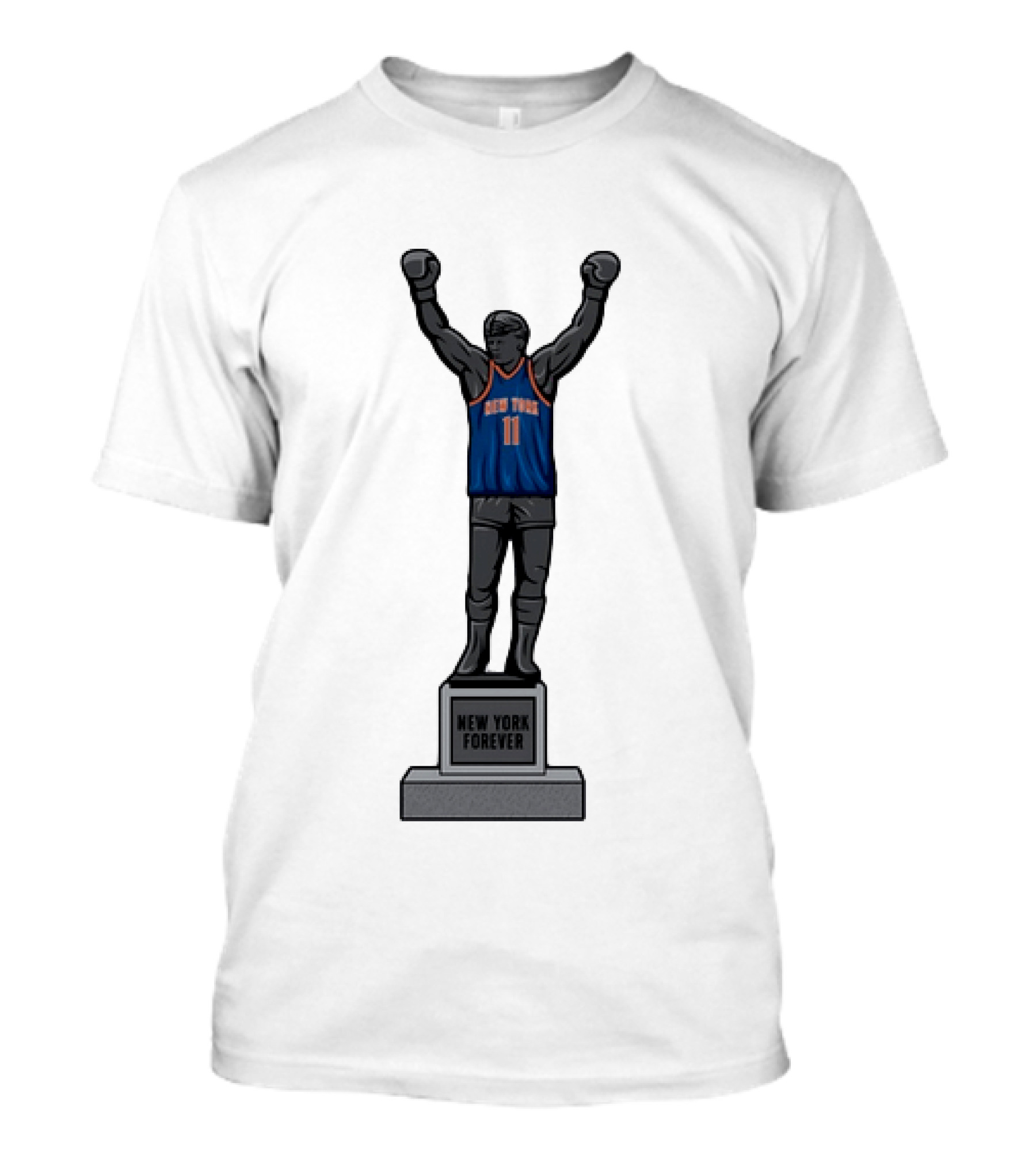 New York Knicks Jalen Brunson Forever Rocky Balboa Statue 11 Jersey T-Shirt
