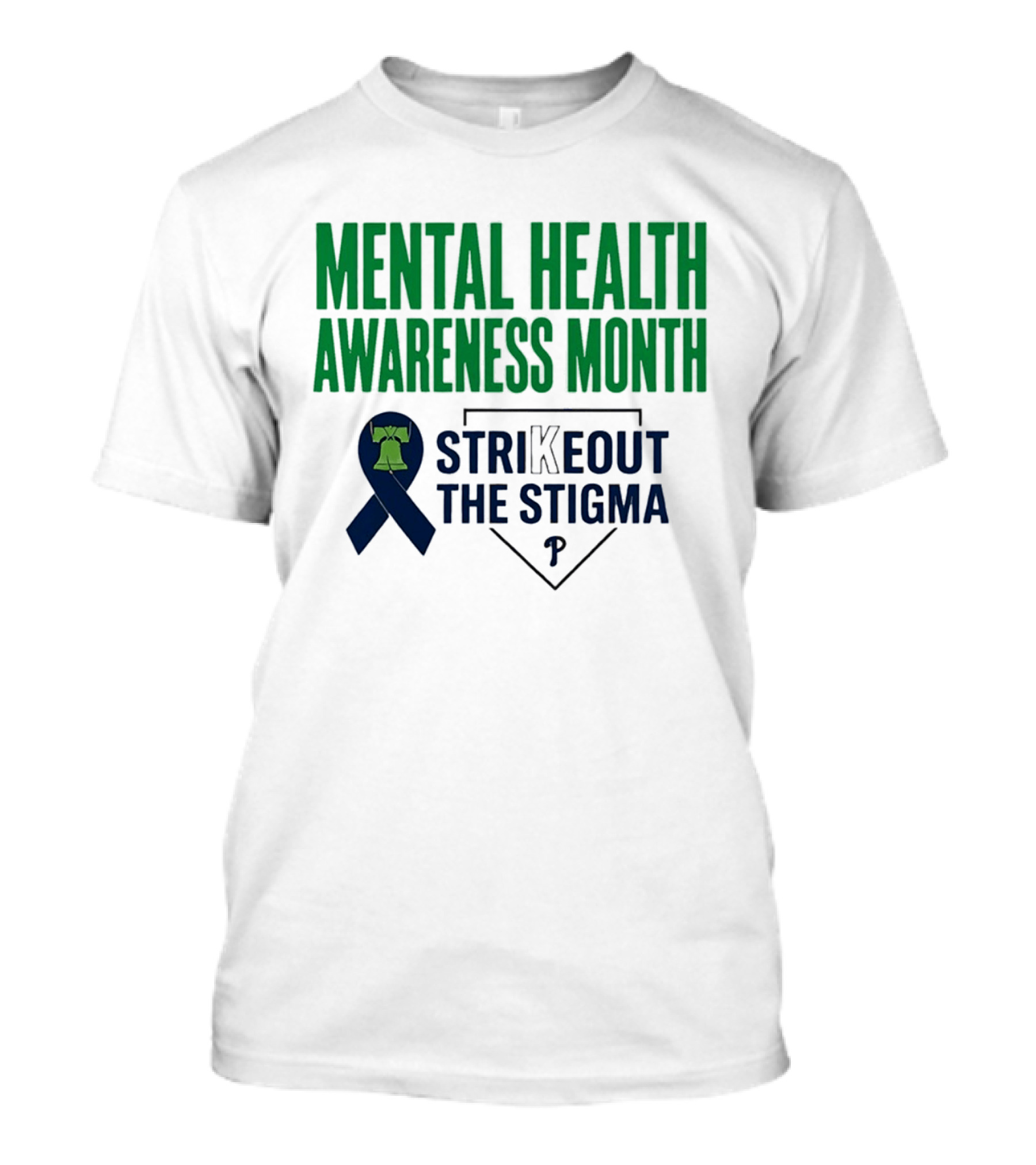 Philadelphia Phillies Mental Health Awareness Month Strikeout The Stigma T-Shirt