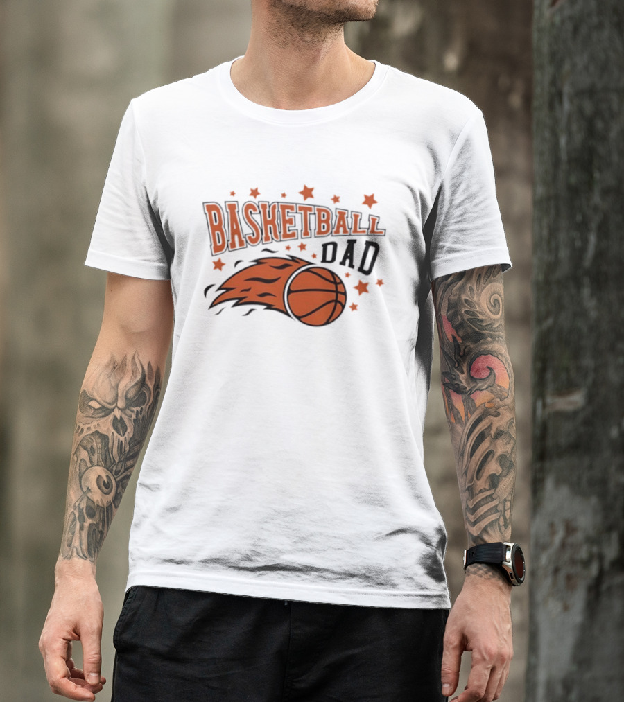 Basketball Dad Flame Stars 2026 T-Shirt