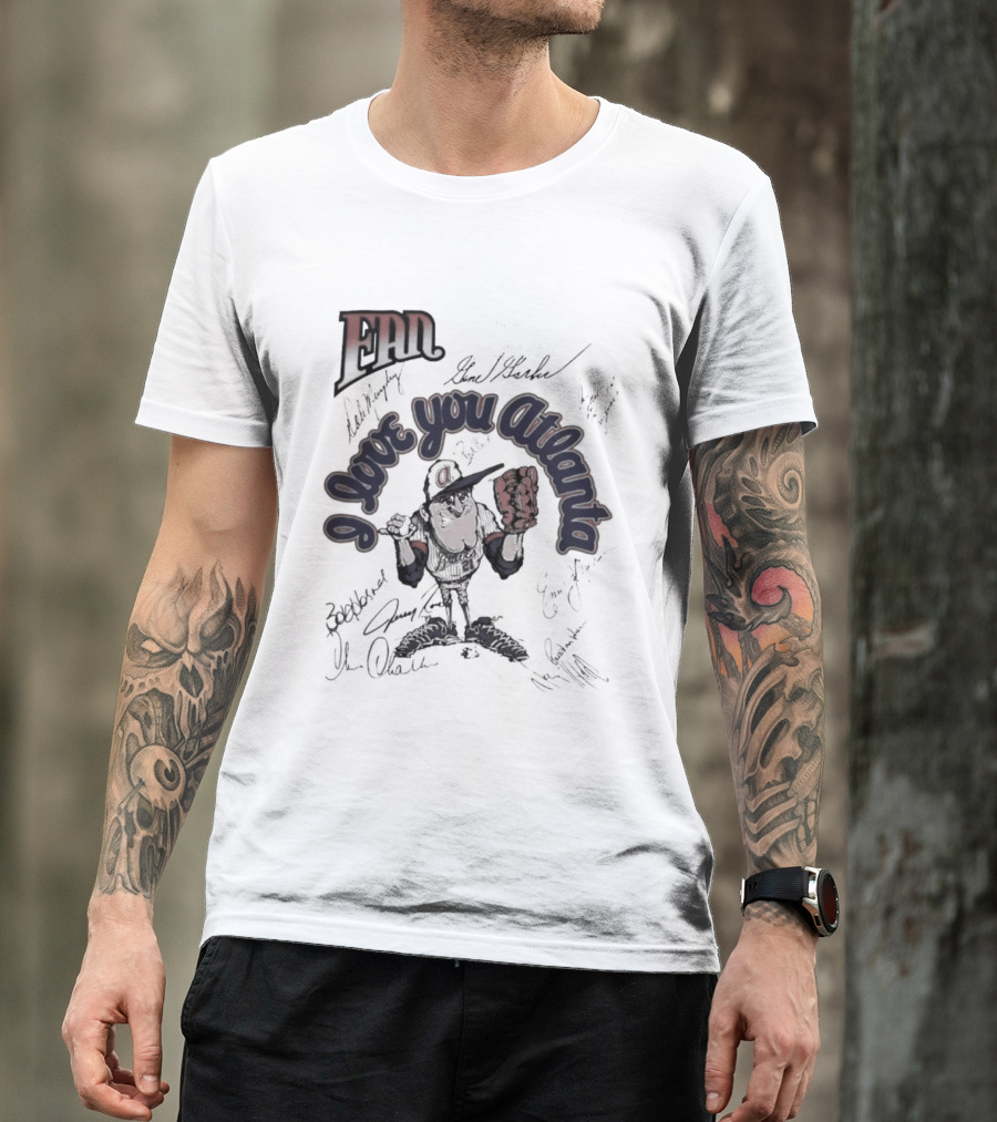 Bobby Cox I Love You Braves Baseball Caricature 1979 T-Shirt
