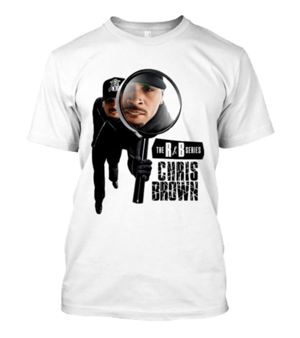 Chris Brown R&B Series Magnified Music Icon Magnifying Glass T-Shirt