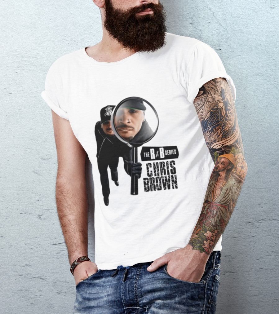 Chris Brown R&B Series Magnified Music Icon Magnifying Glass T-Shirt
