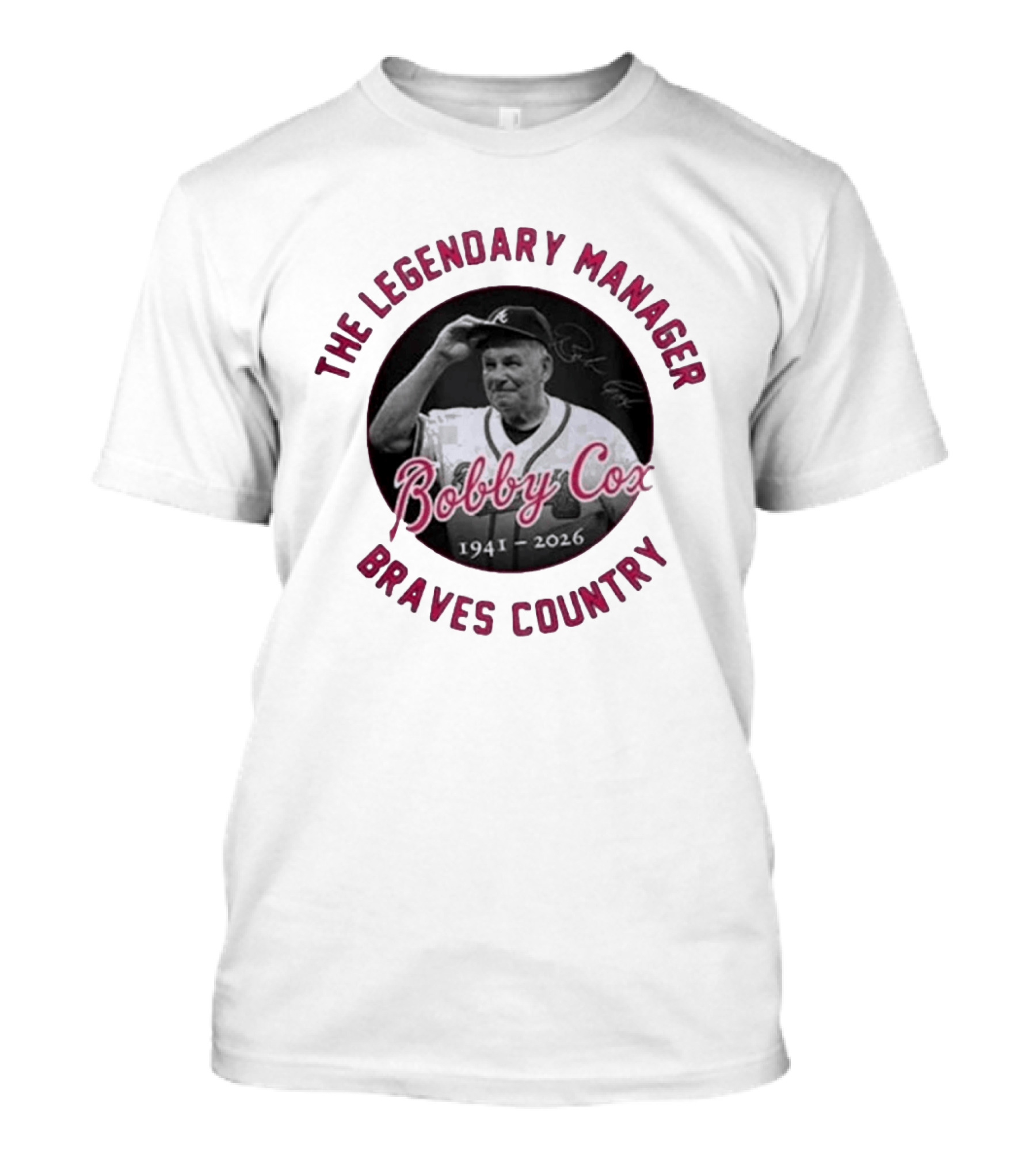 The Legendary Manager Bobby Cox Braves Country 1941 2026 T-Shirt