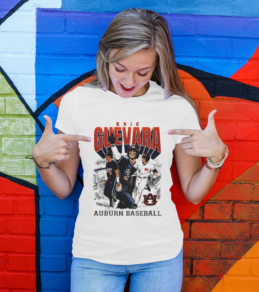 Eric Guevara Auburn Baseball Tigers Skyline T-Shirt