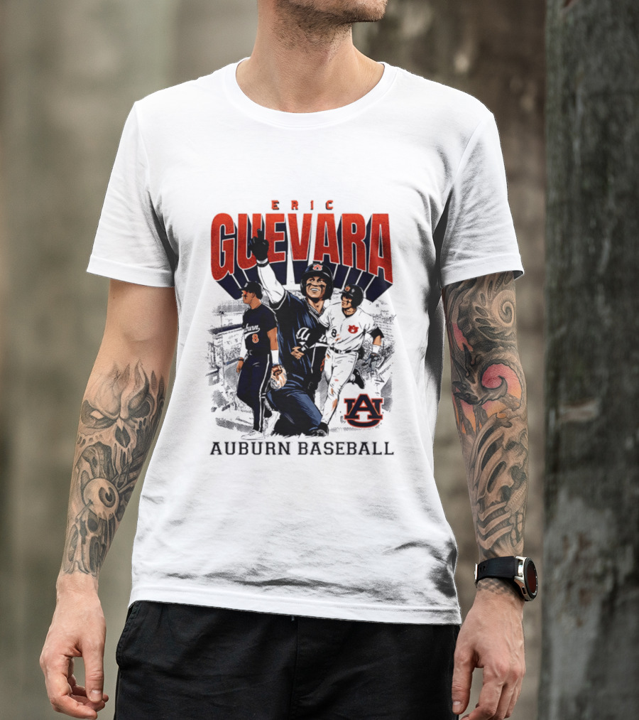 Eric Guevara Auburn Baseball Tigers Skyline T-Shirt