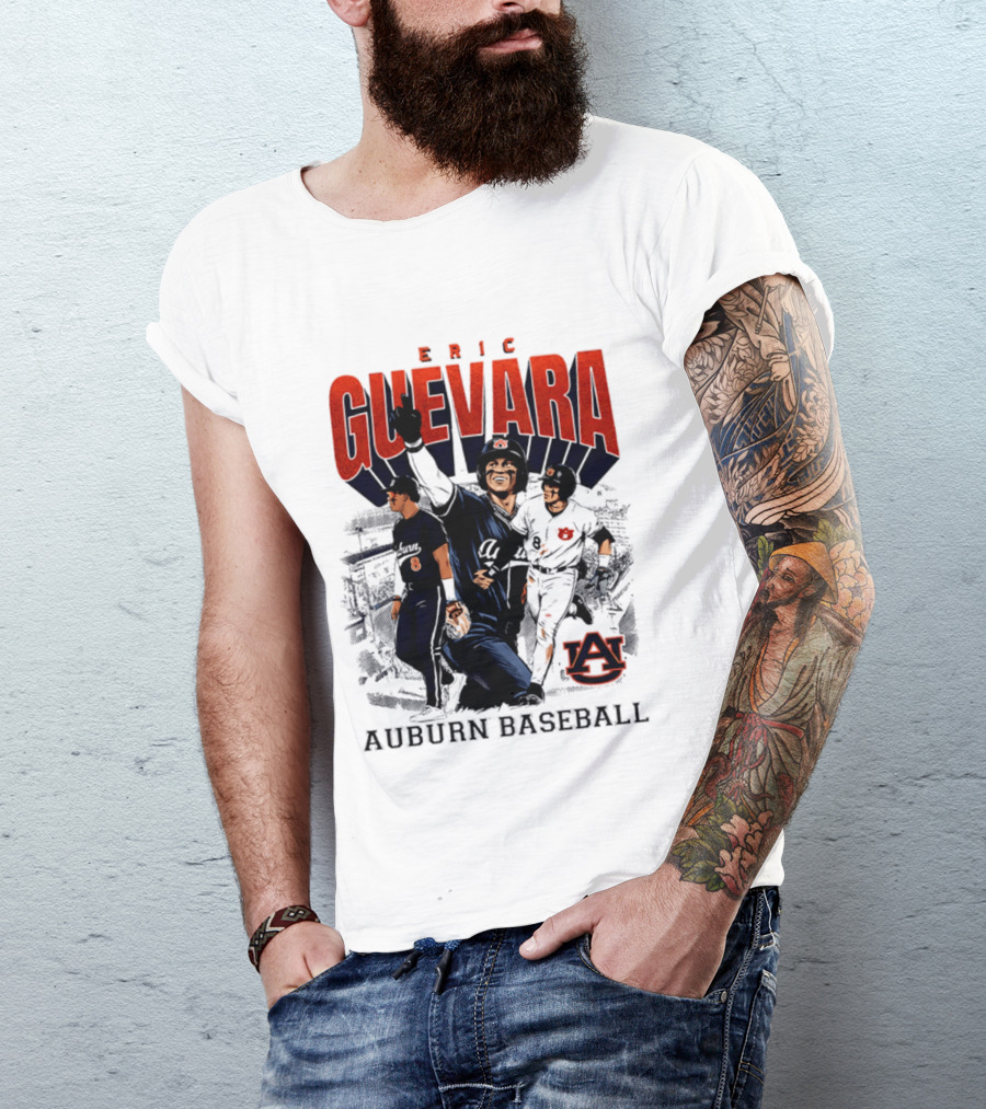 Eric Guevara Auburn Baseball Tigers Skyline T-Shirt