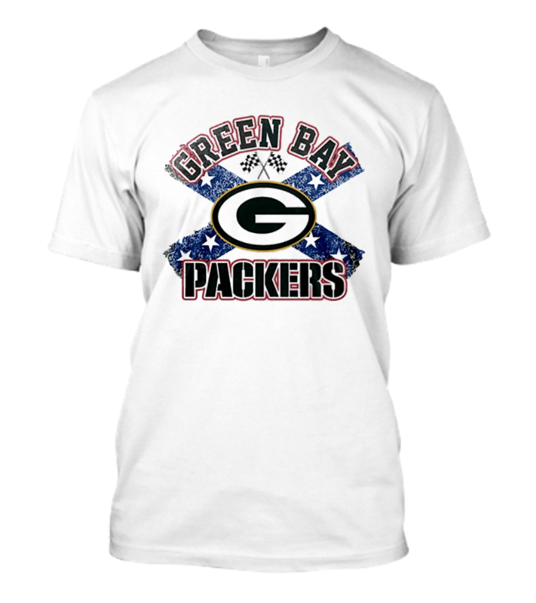 Green Bay Packers G Logo Dukes Of Hazzard Confederate Flag T-Shirt