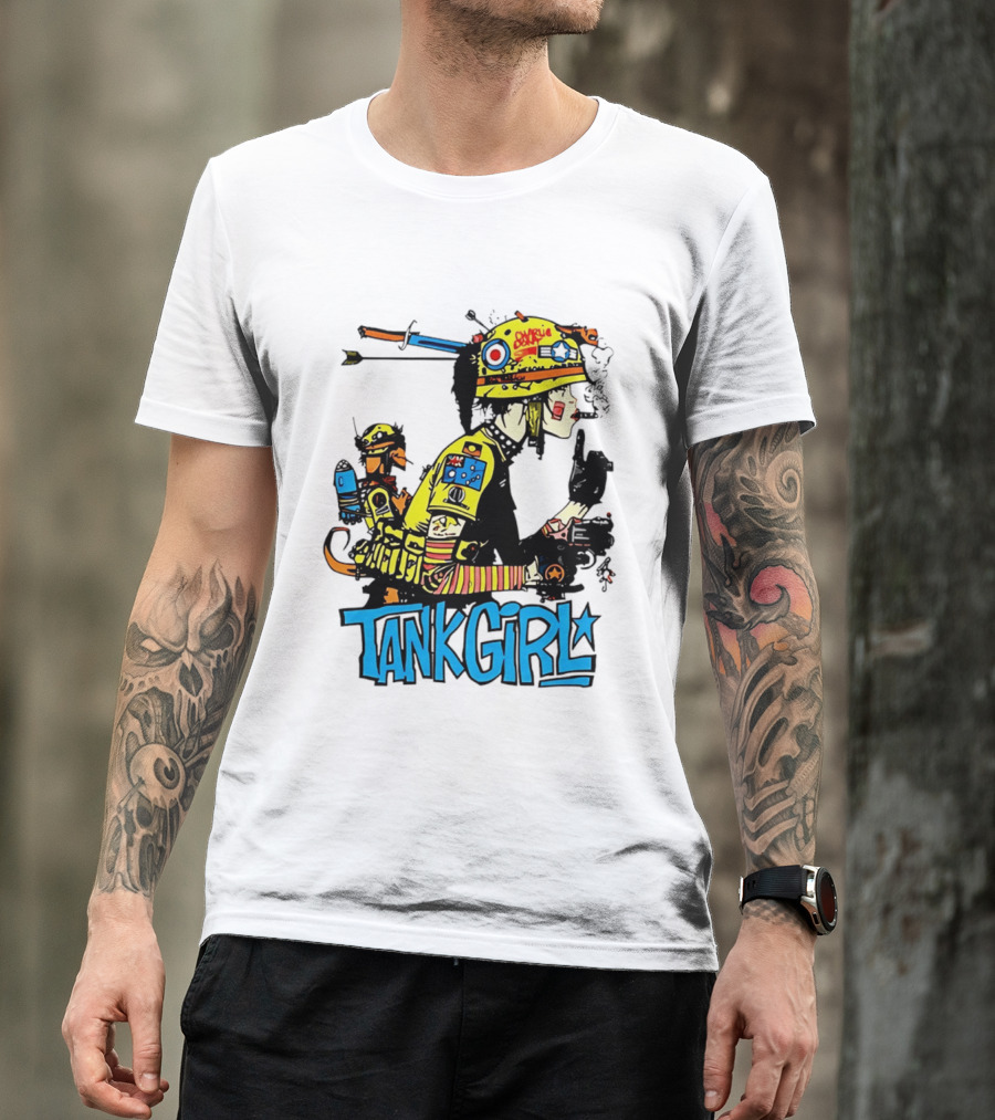 Tank Girl Vol 2 Comic Graphic With Booga And Classic Helmet T-Shirt