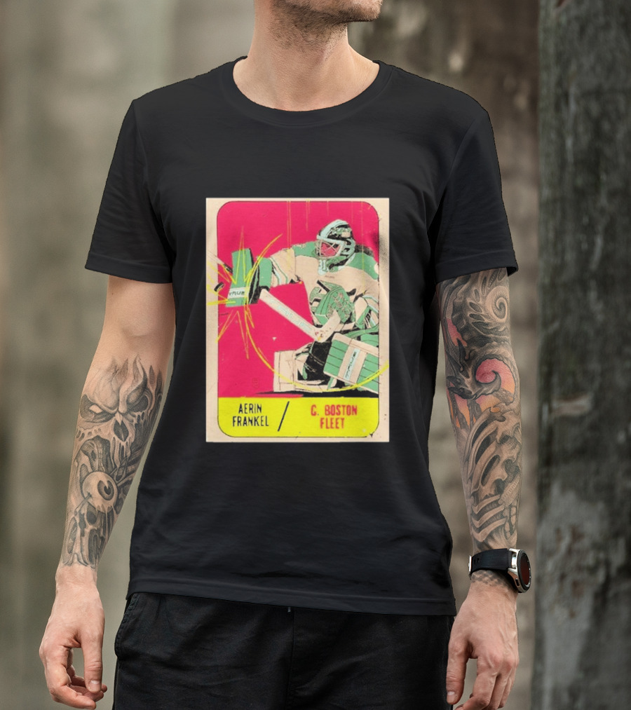 Aerin Frankel C. Boston Fleet Goalie Vintage Style Hockey Card T-Shirt