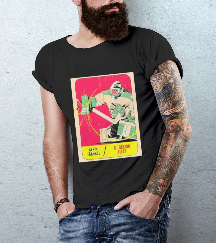 Aerin Frankel C. Boston Fleet Goalie Vintage Style Hockey Card T-Shirt