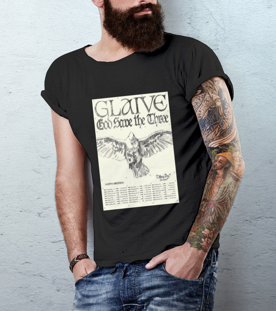 Glaive God Save The Three North America Tour 2026 Tiffany Day T-Shirt