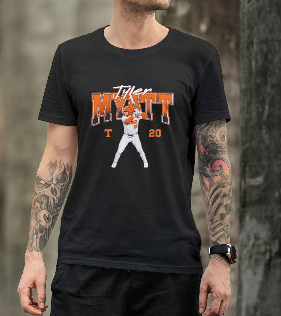 Tyler Myatt Tennessee Volunteers Baseball Player 20 T-Shirt