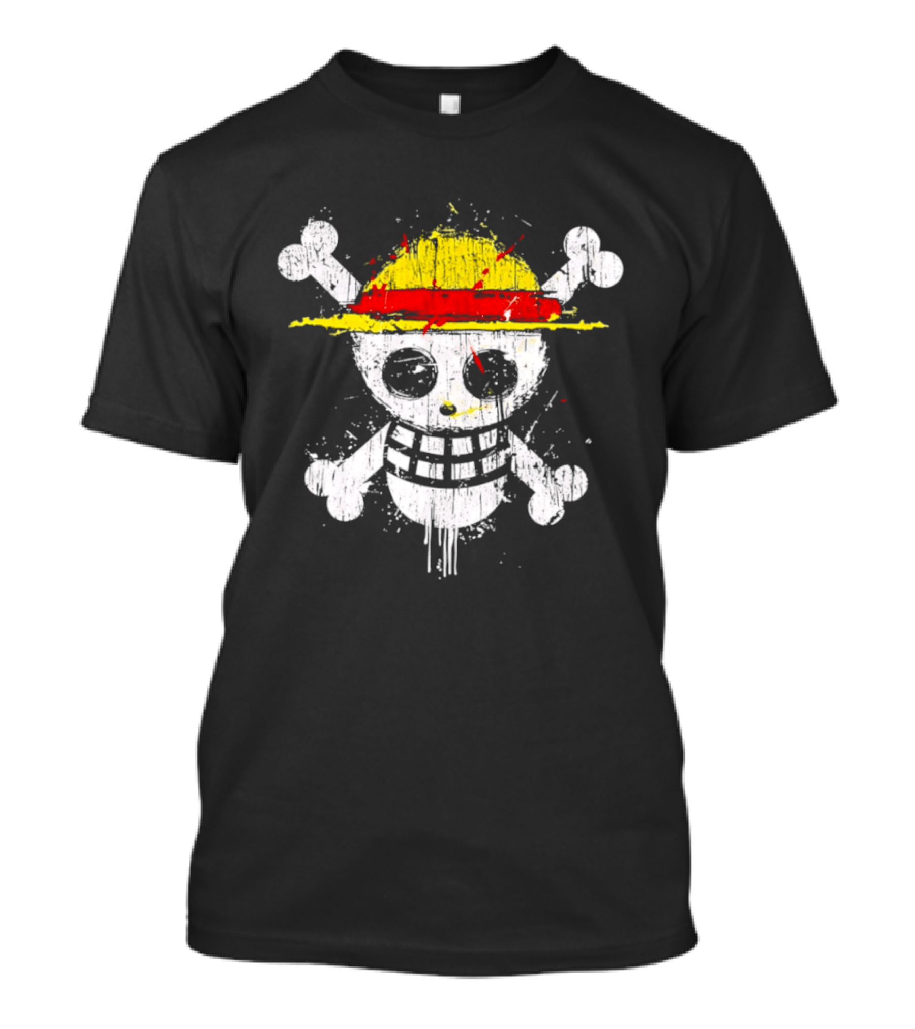 Jolly Roger Straw Hat Pirate Skull Monkey D. Luffy One Piece T-Shirt