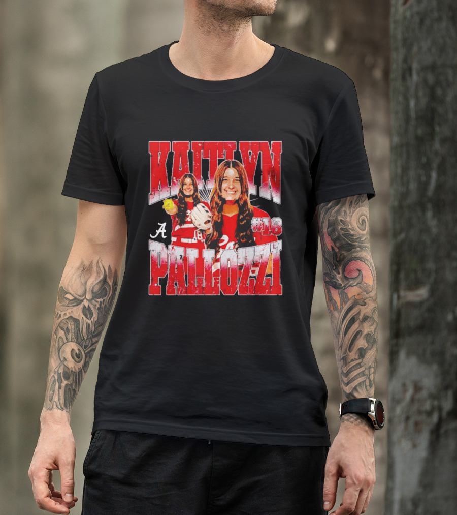 Kaitlyn Pallozzi Alabama Crimson Tide Softball Player #18 Collage T-Shirt