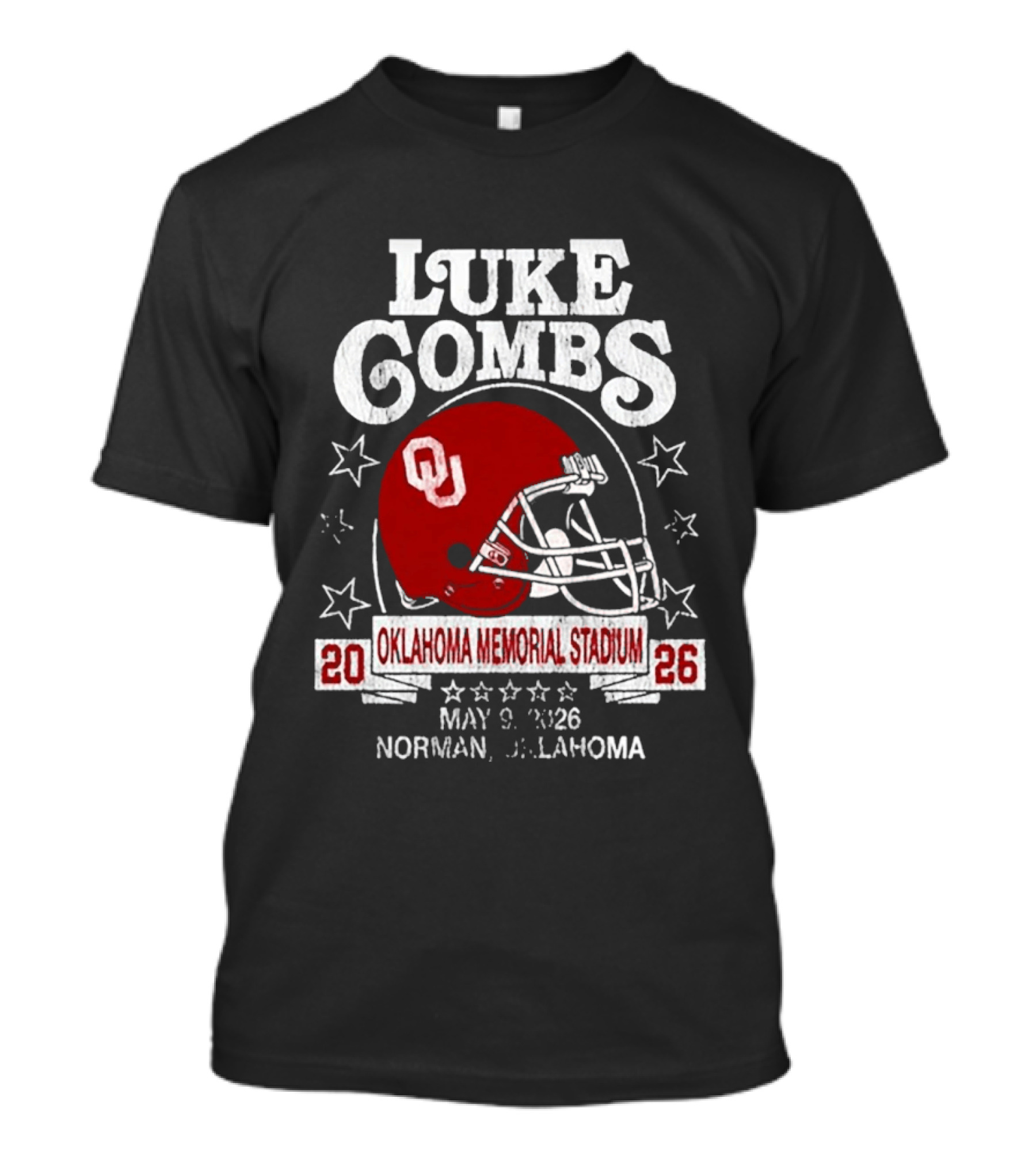 Luke Combs Oklahoma Memorial Stadium May 9 2026 Norman Oklahoma Tour T-Shirt