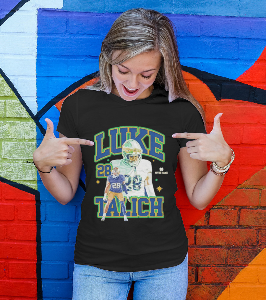 Notre Dame Football Luke Talich 28 Fighting Irish Player T-Shirt