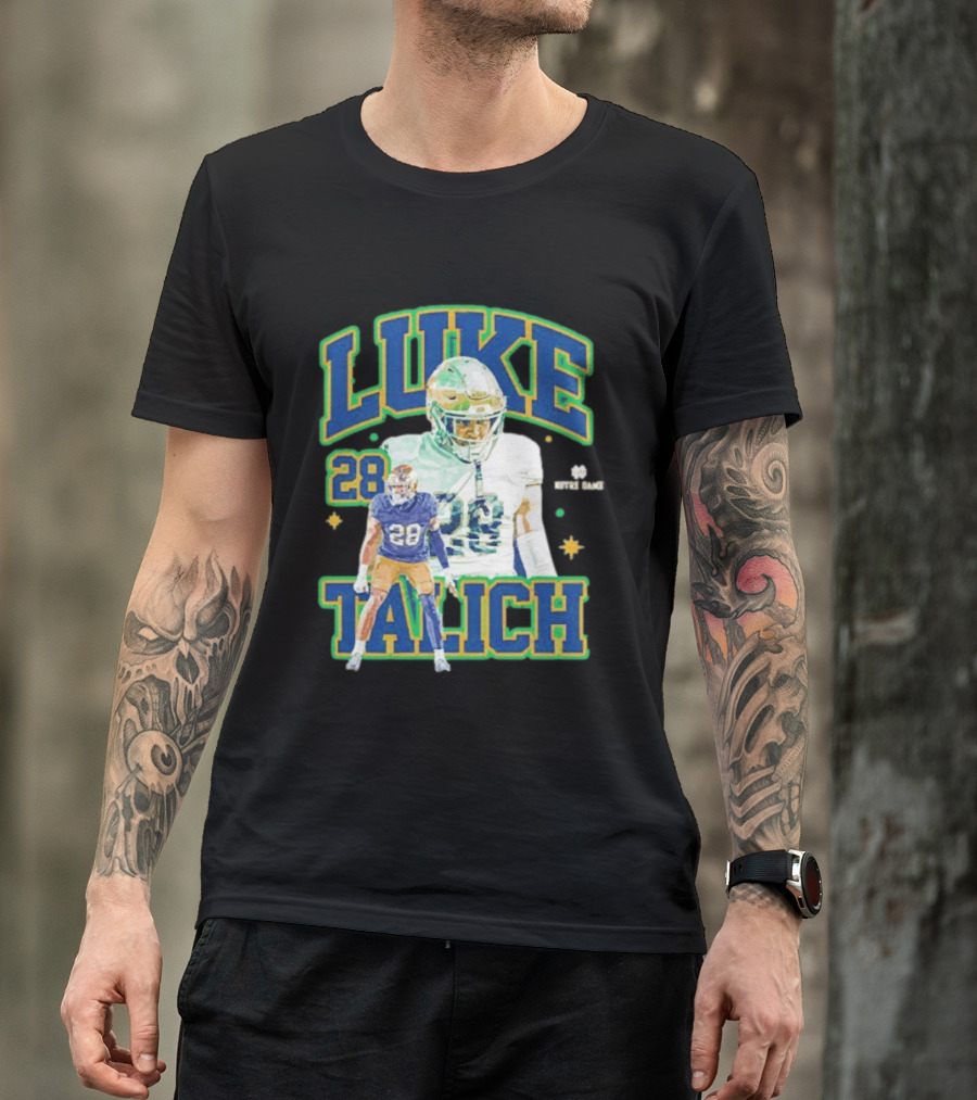 Notre Dame Football Luke Talich 28 Fighting Irish Player T-Shirt