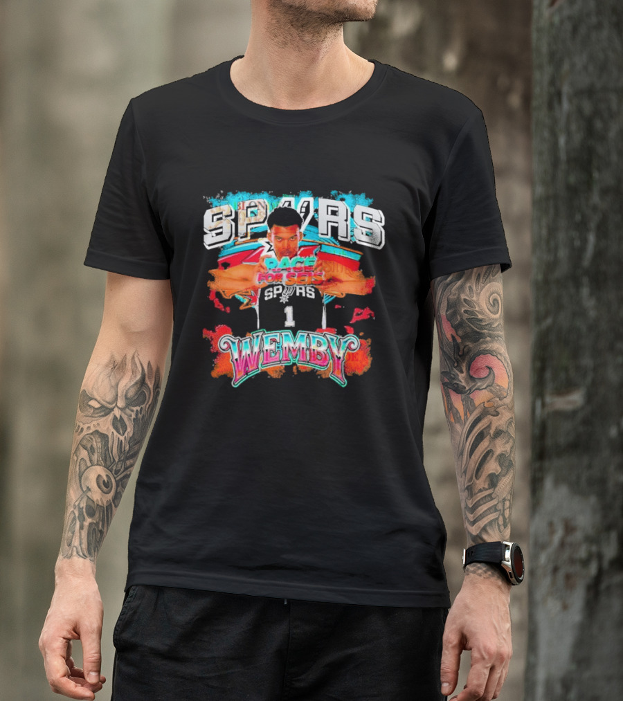 Spurs Race For Seis Spurs Wemby Victor Wembanyama T-Shirt