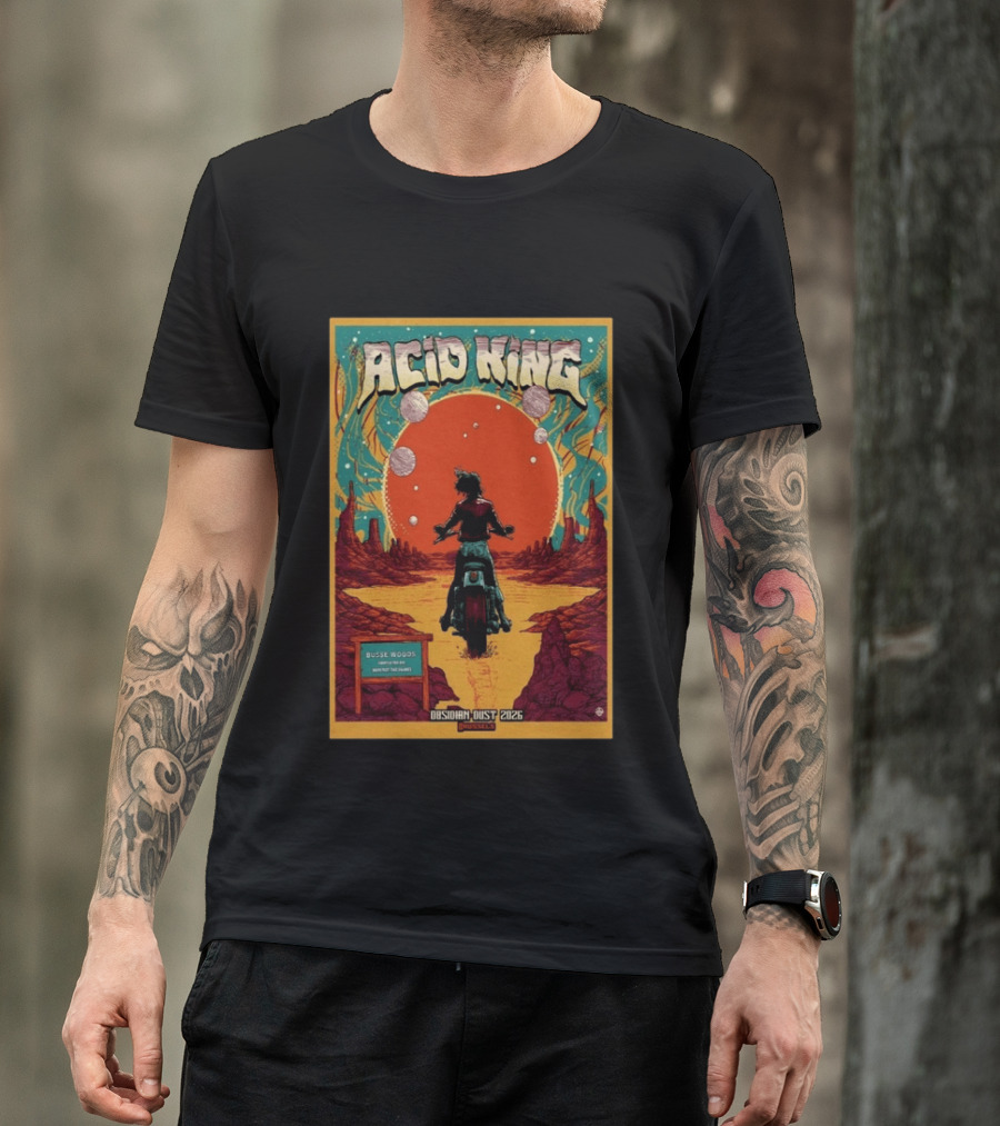 Acid King Obsidian Dust European Tour 2026 Busse Woods 30th Anniversary T-Shirt