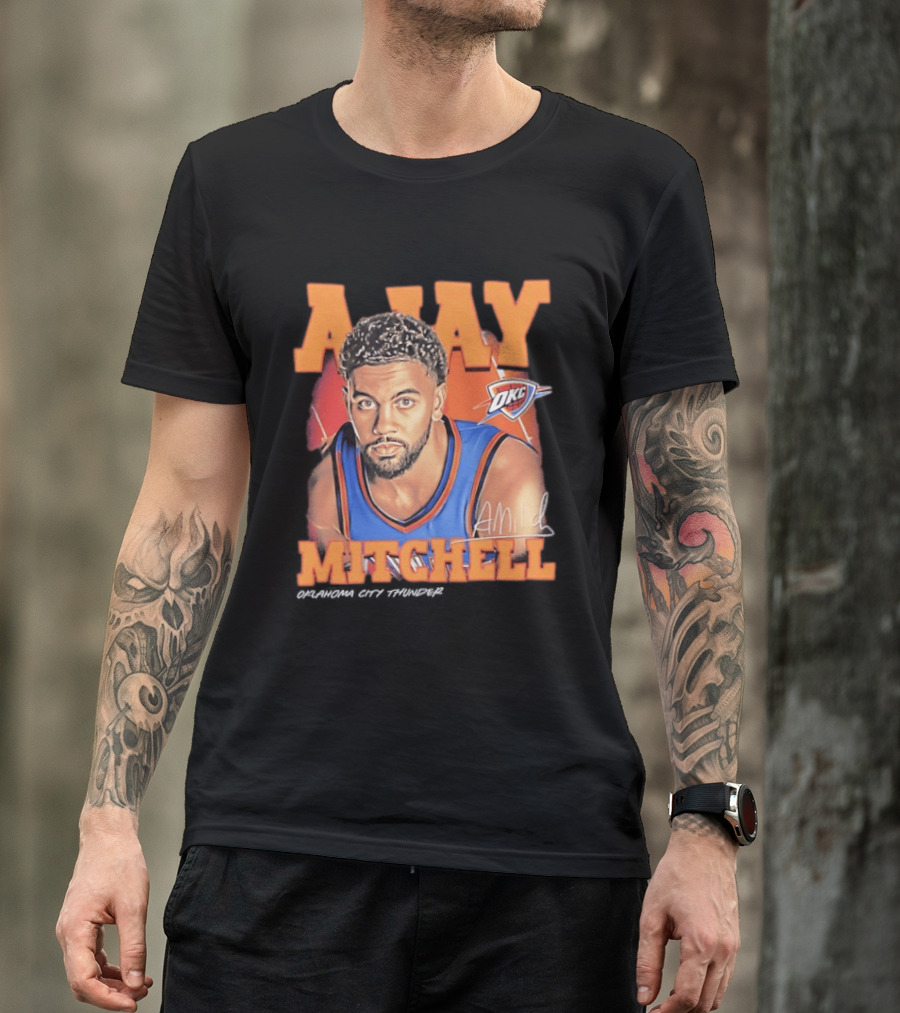 Ajay Mitchell Oklahoma City Thunder OKC Airbrush T-Shirt