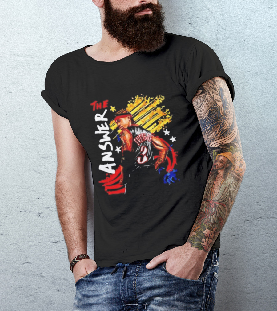 Allen Iverson The Answer Philadelphia 76ers Number 3 Basketball T-Shirt