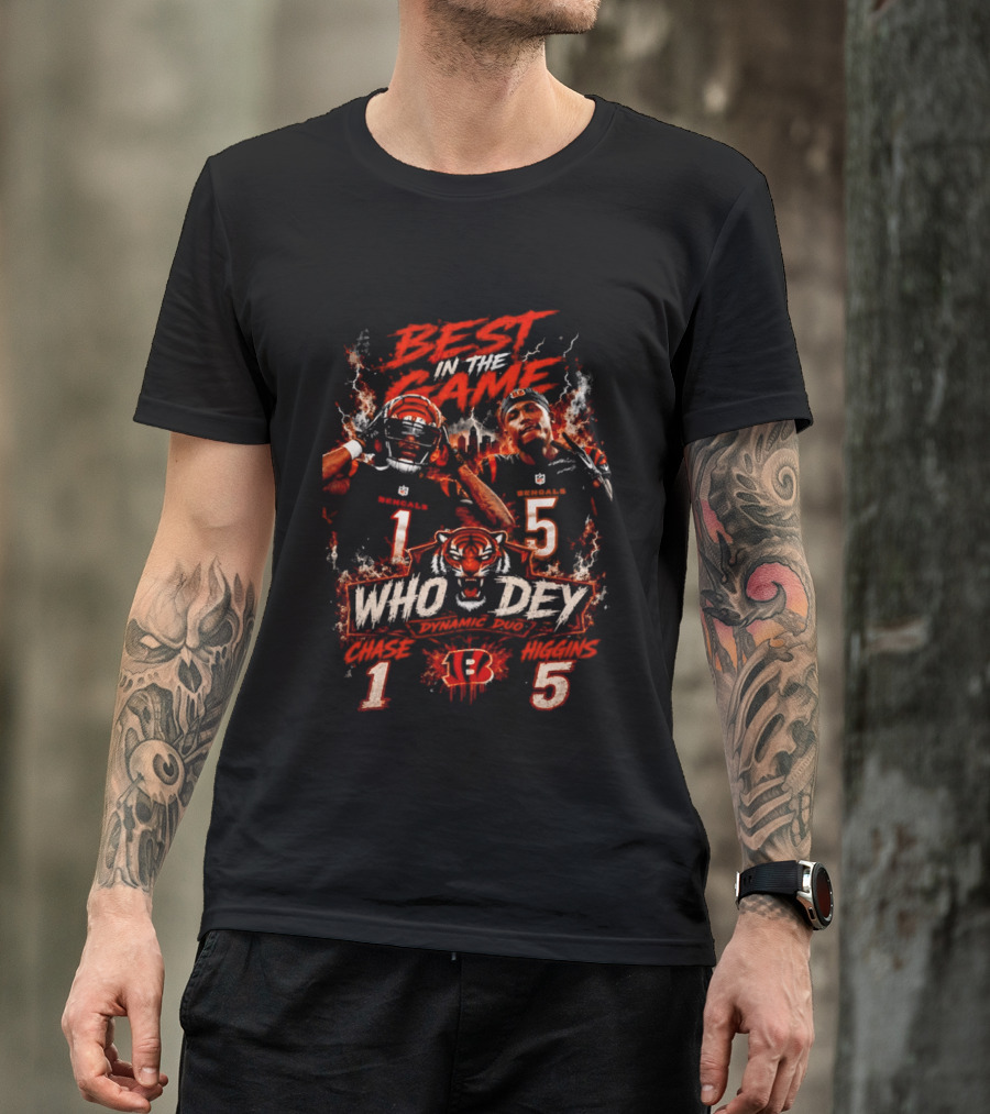 Best In The Game Who Dey 1 5 Cincinnati Bengals Tiger T-Shirt