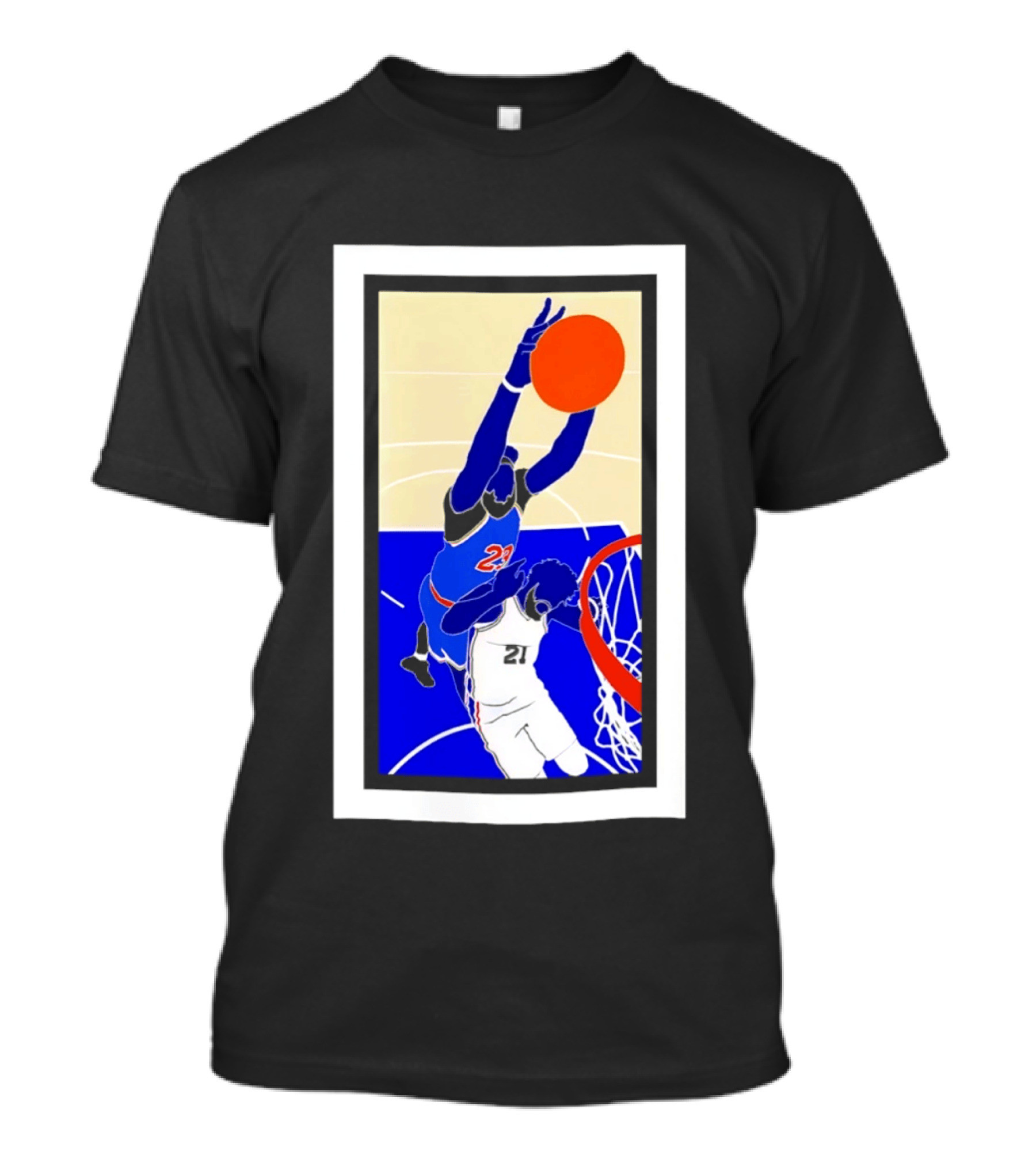 Mitchell Robinson Slam Dunk Over Joel Embiid New York Knicks T-Shirt