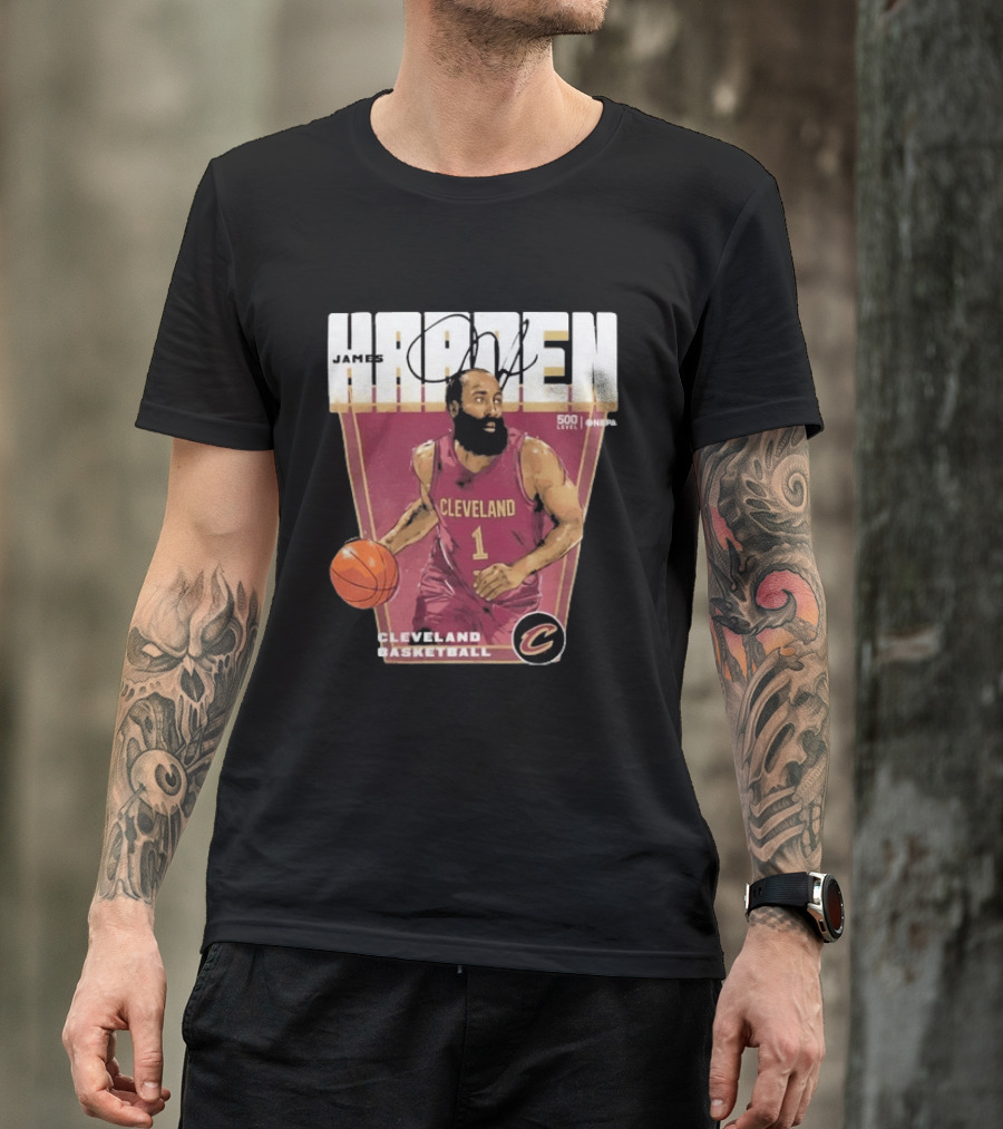 James Harden Cleveland Basketball 500 Level NBA Signature Edition T-Shirt