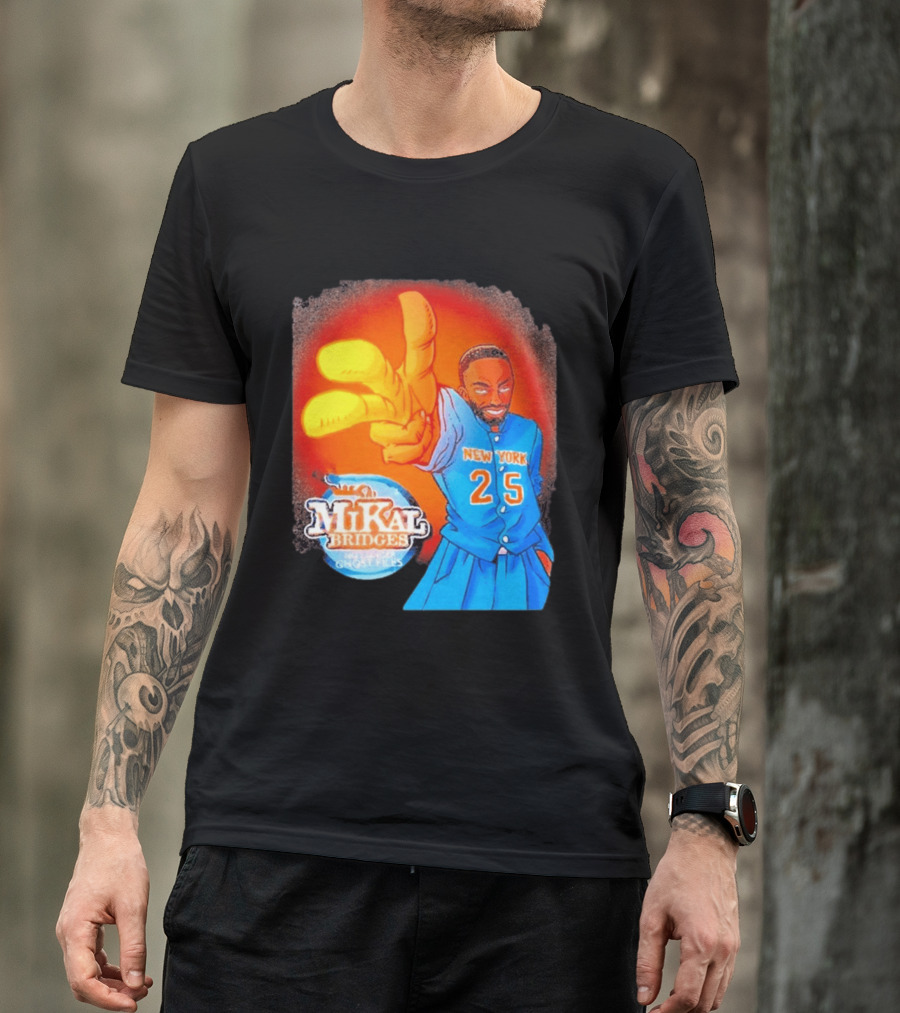 New York 25 Mikal Bridges No Longer Ghost Files T-Shirt