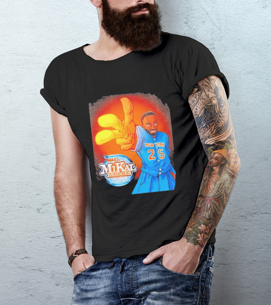 New York 25 Mikal Bridges No Longer Ghost Files T-Shirt