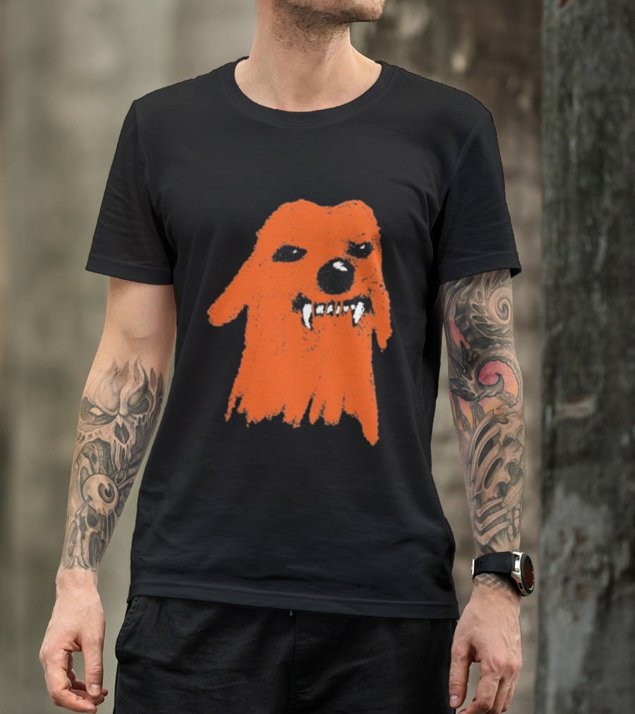 Small Grumpy Orange Dog With Fangs T-Shirt