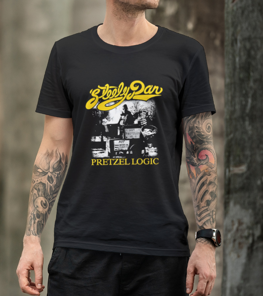Steely Dan Pretzel Logic 1974 Album Yellow Script T-Shirt