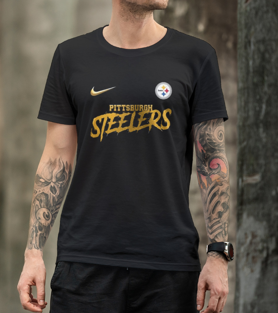 Pittsburgh Steelers Nike Puss In Boots Fear Me If You Dare Cartoon T-Shirt