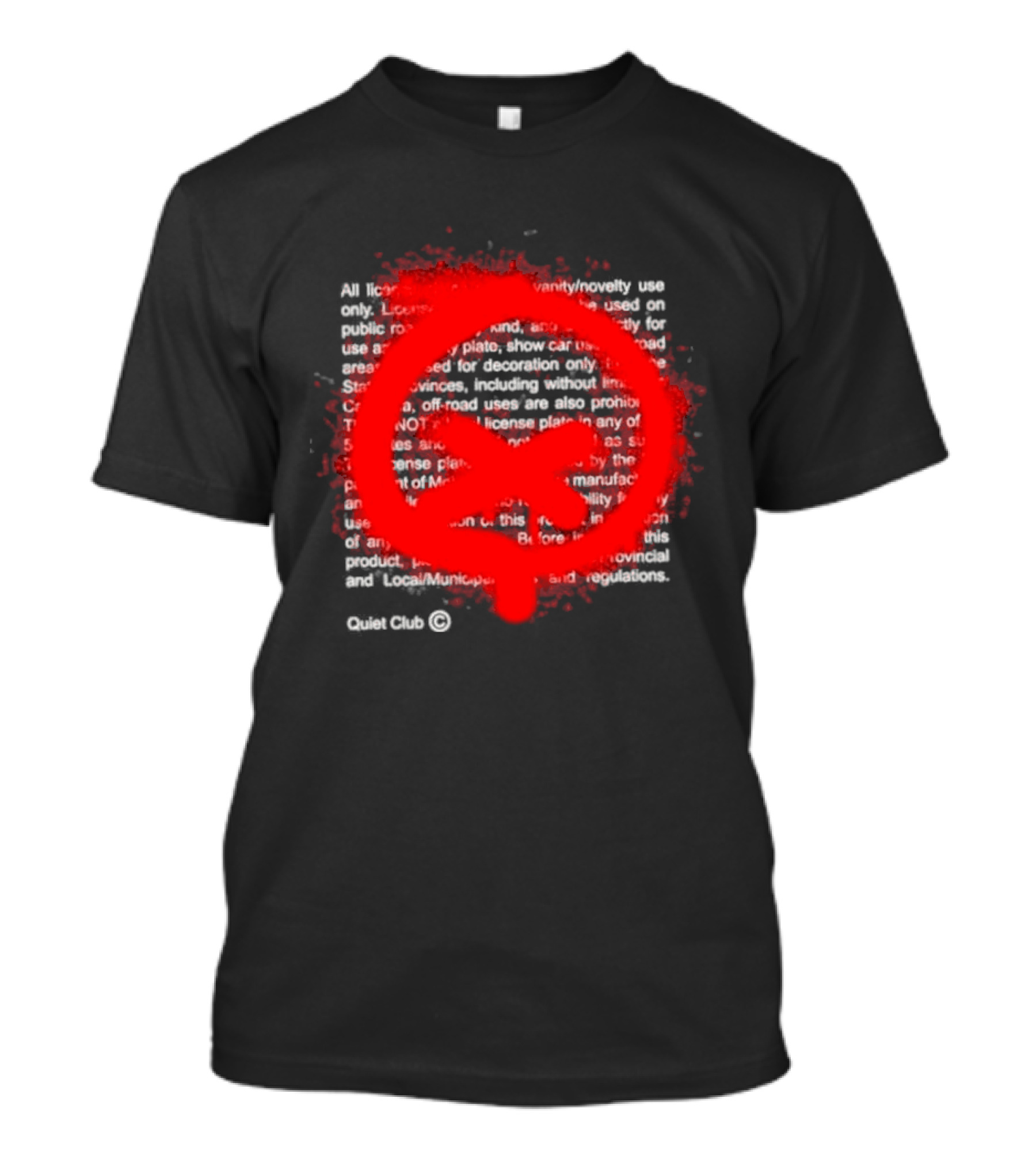 Quiet Racing Club Red Symbol Disclaimer T-Shirt