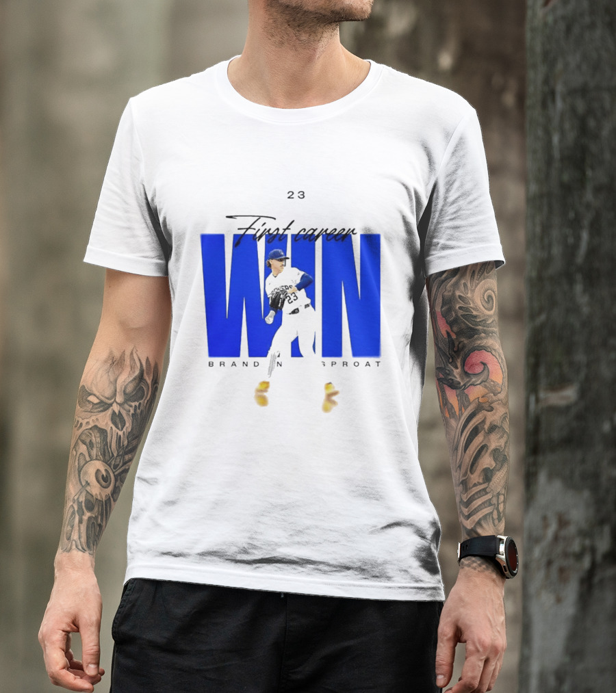 Brandon Sproat 23 Brewers First Career Win T-Shirt