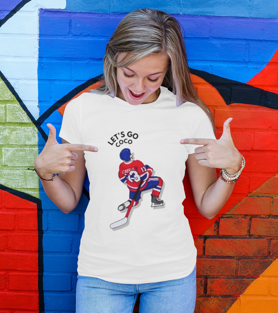 Caufield 13 Let's Go Coco Montreal Canadiens Hockey Player T-Shirt