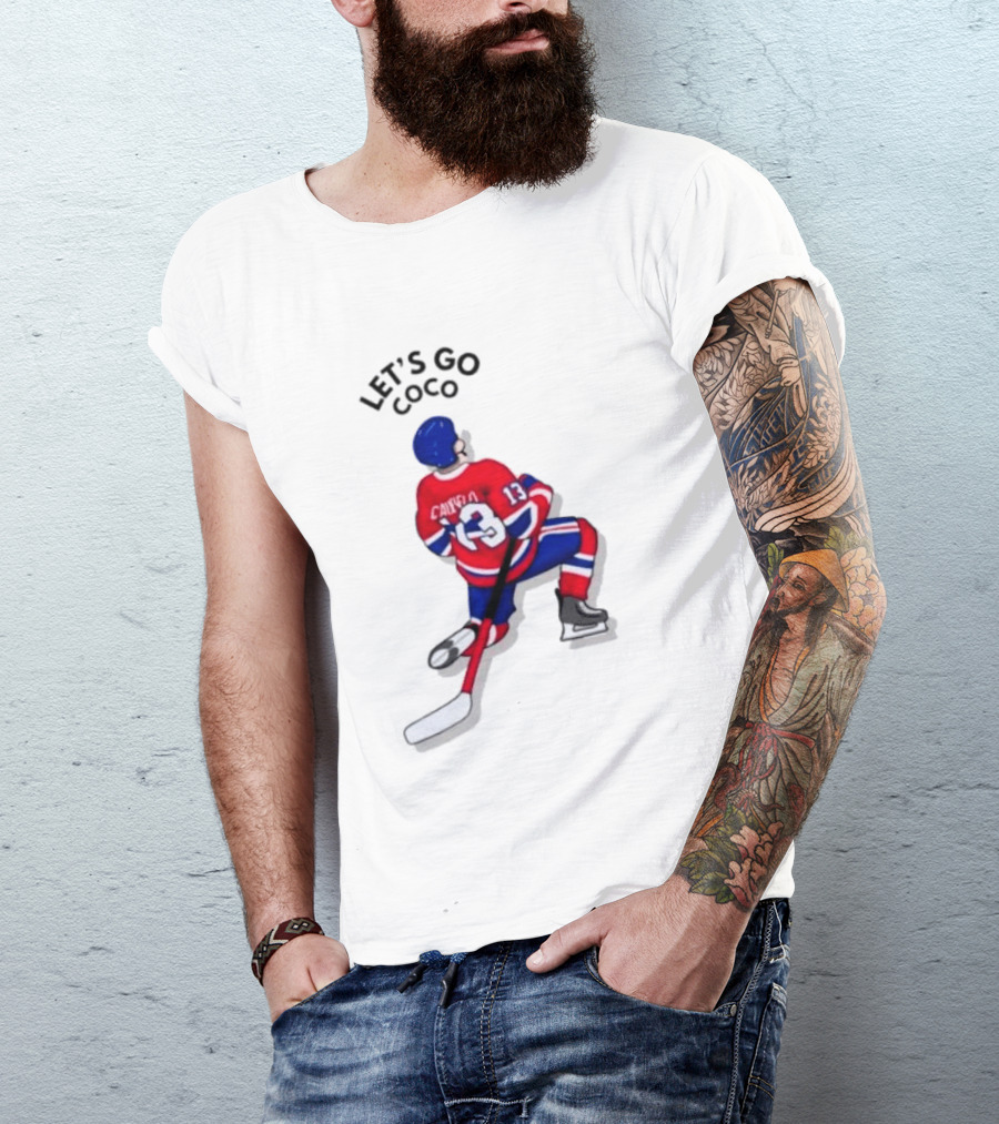 Caufield 13 Let's Go Coco Montreal Canadiens Hockey Player T-Shirt
