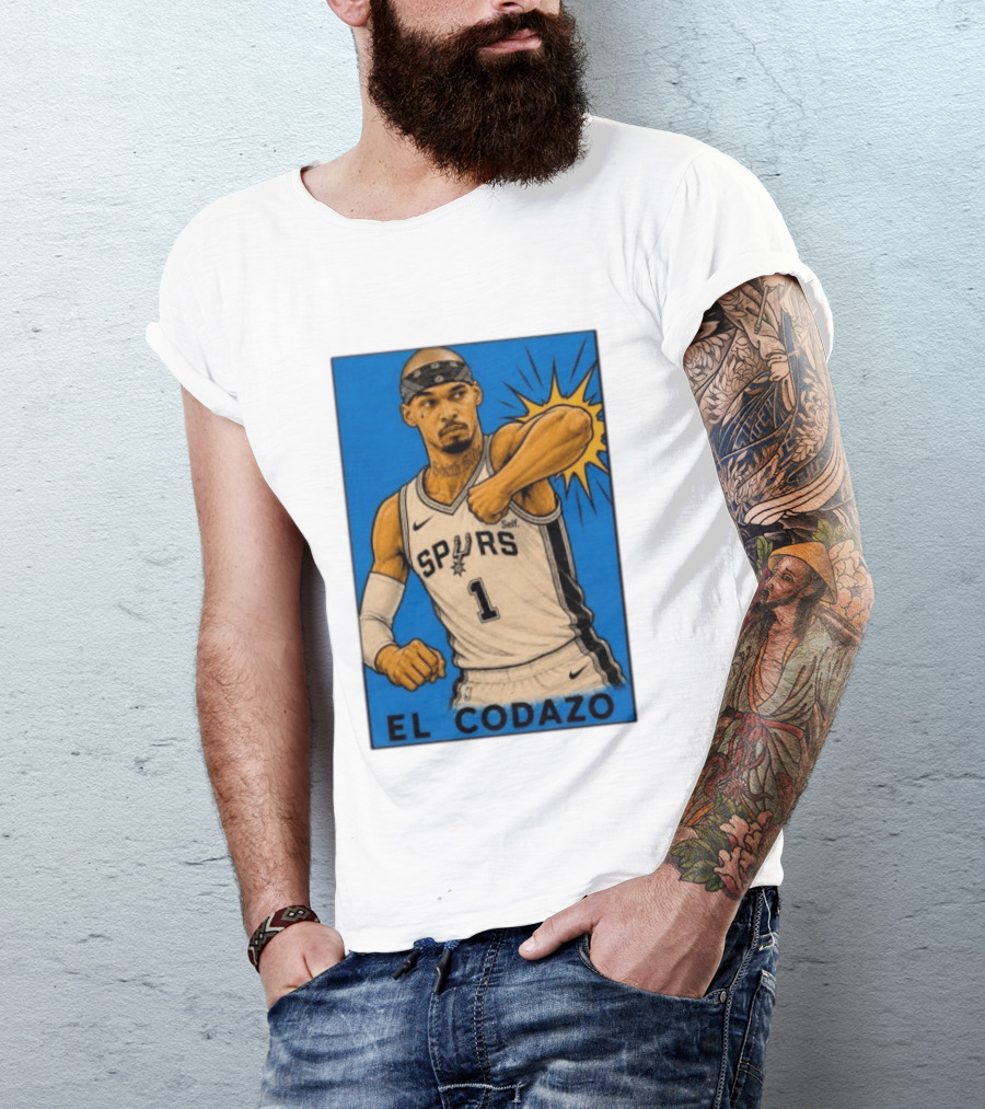 El Codazo Spurs NBA Card San Antonio Basketball Player T-Shirt