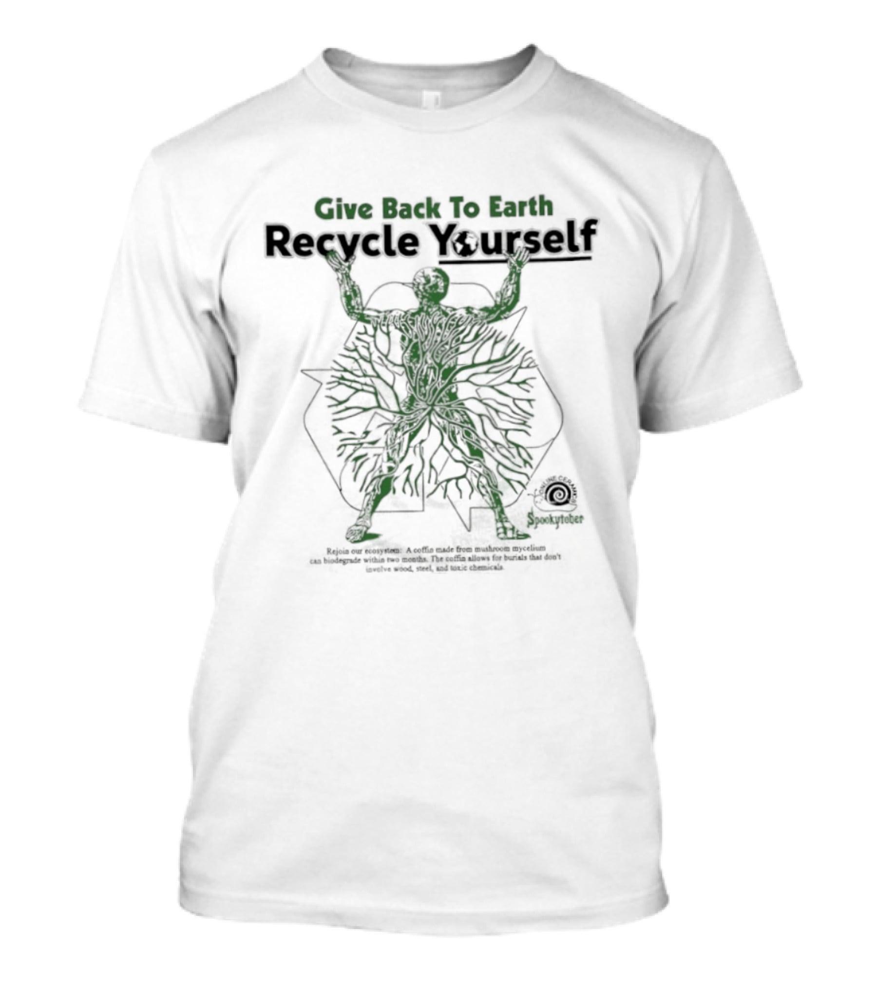Recycle Yourself Give Back To Earth Eco Symbol Roots And Geometry T-Shirt