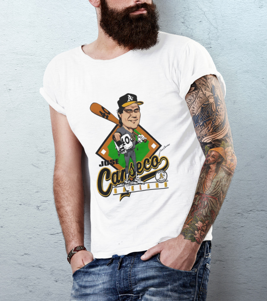 Jose Canseco Oakland A's Baseball Caricature T-Shirt