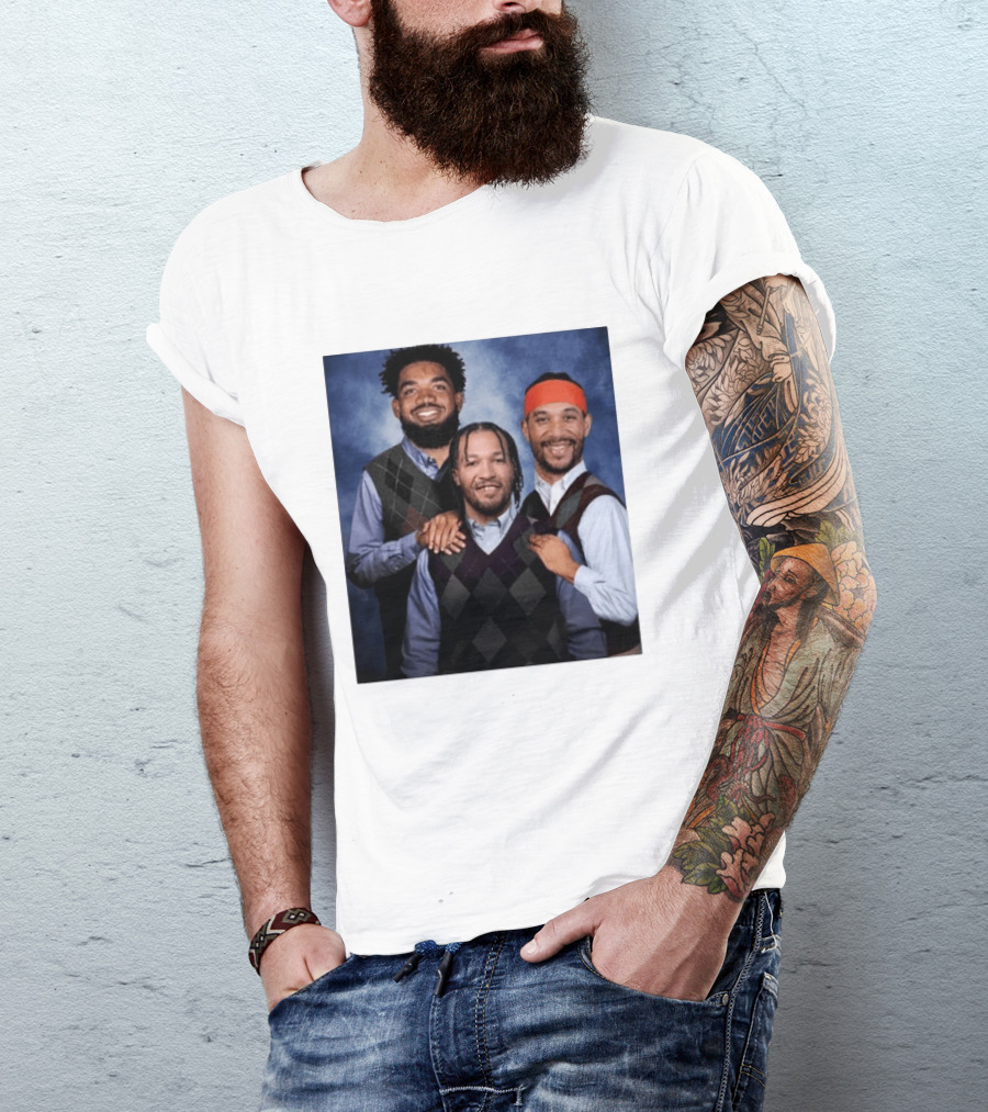 Karl Anthony Towns Jalen Brunson Josh Hart Step Brothers Argyle Sweater T-Shirt