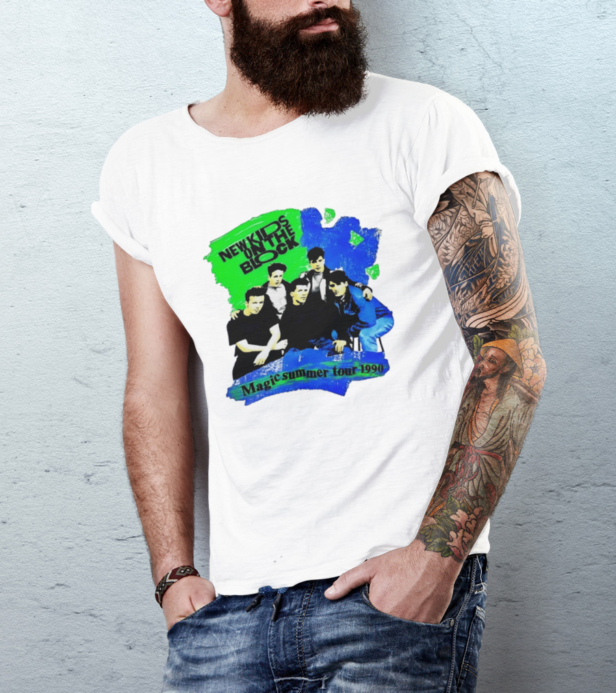 New Kids On The Block Magic Summer Tour 1990 Vintage Concert T-Shirt