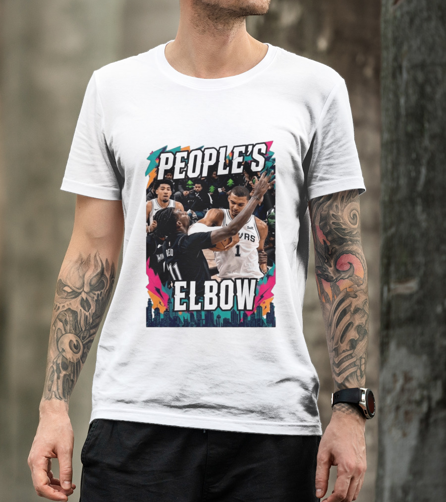 People's Elbow Wemby Spurs Vs Naz Reid Wolves T-Shirt