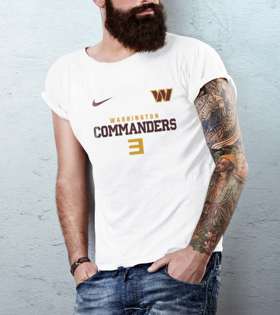Washington Commanders Nike W Logo Number 3 T-Shirt