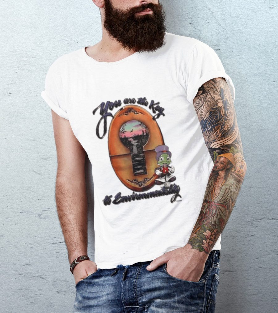 You Are The Key To Environmentality Keyhole Scene With Cartoon T-Shirt