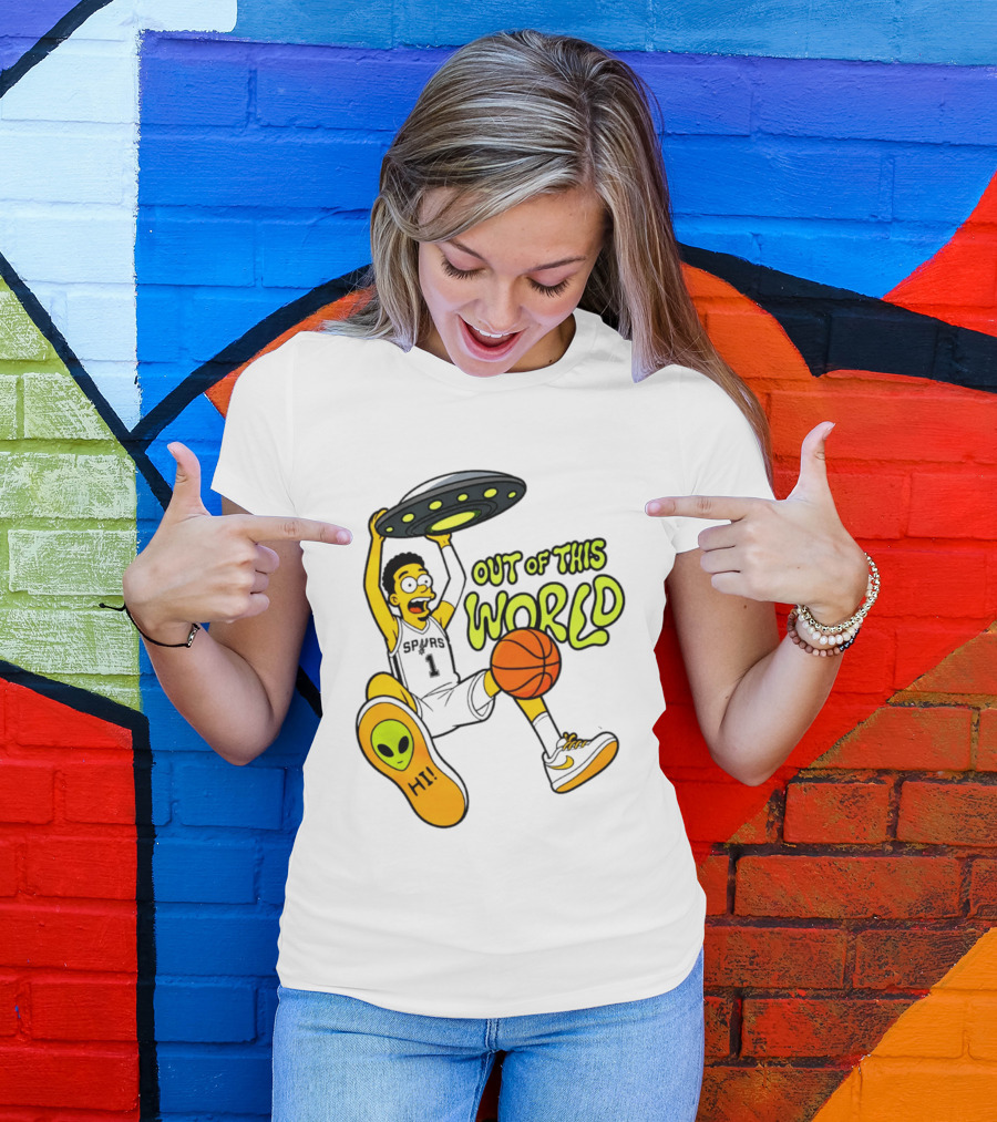 Victor Wembanyama San Antonio Spurs Out Of This World Alien Basketball T-Shirt