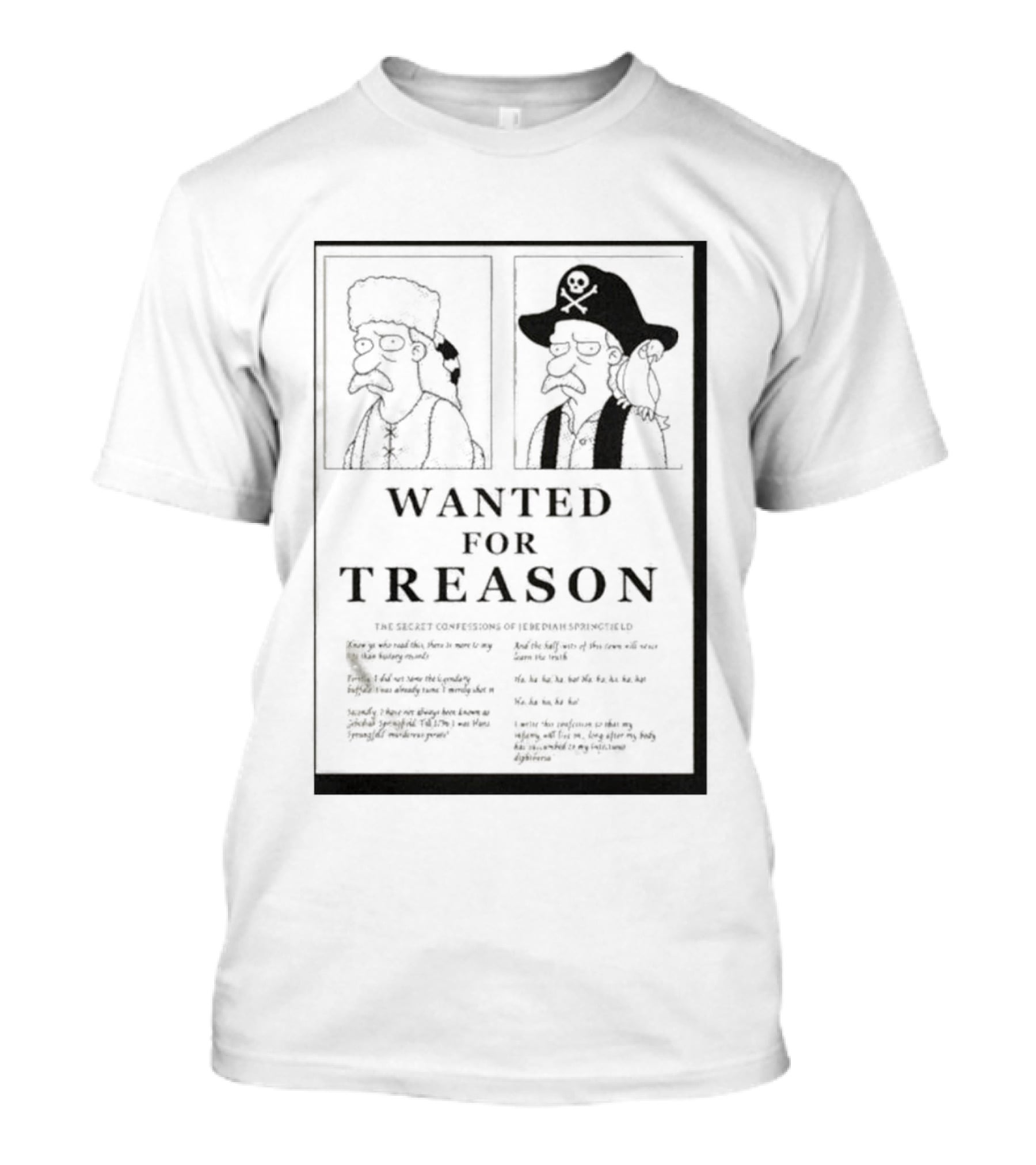 The Simpsons Wanted For Treason T-Shirt