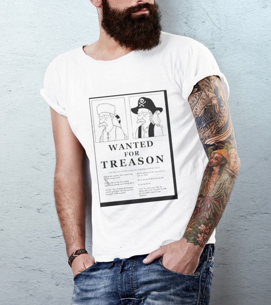 The Simpsons Wanted For Treason T-Shirt