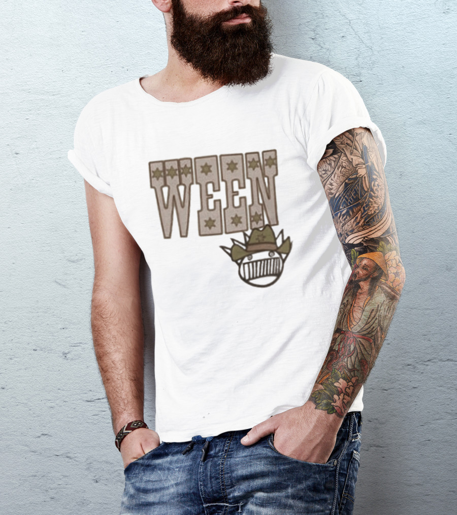 Ween 12 Golden Country Greats Tour Cowboy Hat Stars T-Shirt